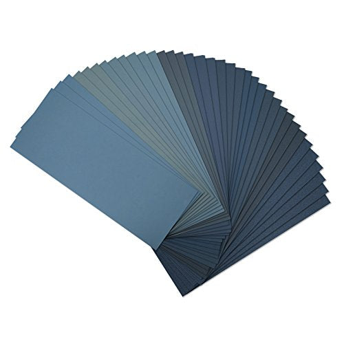 POWERTEC 471000 Wet Dry Sandpaper Assortment | 9” x 3.6” Sheets | 180 – 3000 Assorted Grit Sand Paper for Wood and Auto Finishing - (36 Pack) - style: 36PK - 12 Assorted Grits