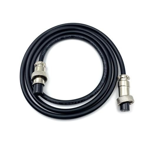 3.28 ft GX12 4 Pin Double Female Cable, GX12 4Pins Double Female Head Aviation Cordset Electrical Connector Panel Mount Circular Metal Adapter Cordset for Ships 5A 125V 22AWG (1meter) - size: GX12 4Pin