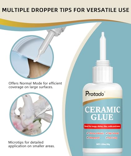 Ceramic Glue, 35g Clear Waterproof Adhesive for Porcelain Repair - style: Ceramic Glue