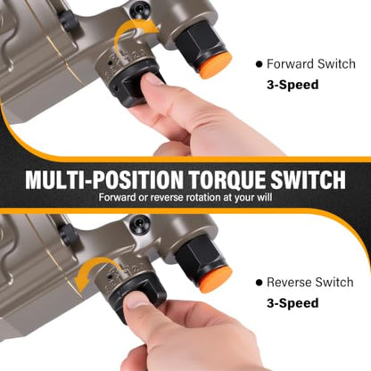 1"Pneumatic Impact Wrench,1/2" Air Inlet With Professional Air Hose