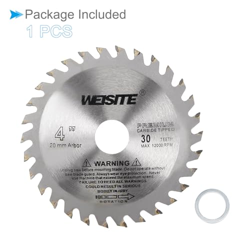 Circular Saw Blade, 4" Outer Dia 30 Teeth 5/8" Arbor, Wood Tungsten Carbide Tipped () Slitting Saw - (Applications: for Wood Cutting) - size: 105mm x 30T