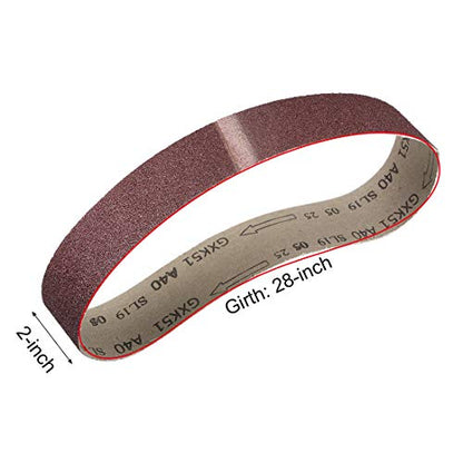 uxcell 2 x 27 Inch Sanding Belt 40 Grit Sand Belts for Belt Sander 5pcs - style: 40 Grit