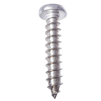 #8 x 1-3/4" Pan Head Sheet Metal Screws, Full Thread, Square Drive, Stainless Steel 18-8, Bright Finish, Self-Tapping, Quantity 50 Pieces By Fastenere - size: #8 x 1-3/4"(50 PACK)