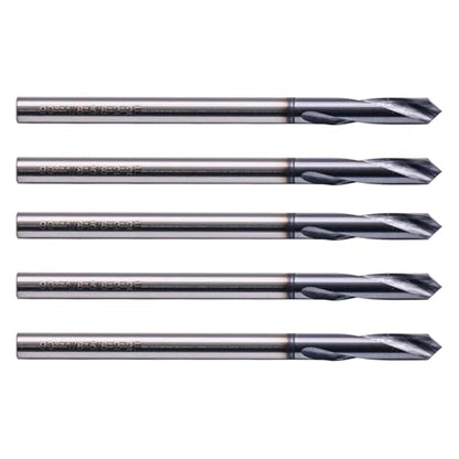 5Pcs 1/8" 2 Flute 90 Degree Solid Carbide Spot Drill - AlTiN Coated - size: 1/8 in