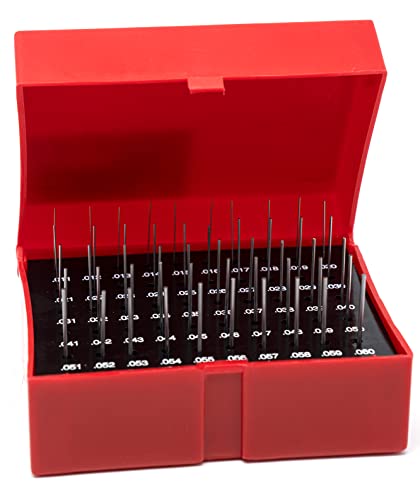 Steel PIN GAGE Set Plastic CASE (PIN-M0-50) - size: PIN-M0-50