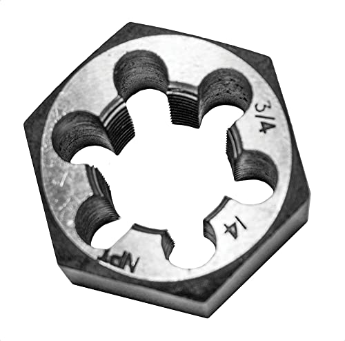 Century Drill & Tool 98305 Hexagon Pipe Die, 3/4-14 NPT - size: 3/4-14 NPT