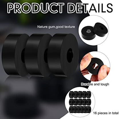 Fabbay Rubber Bushings Isolation Washers, Vibration Pads 1.5" Od, 16 Pcs