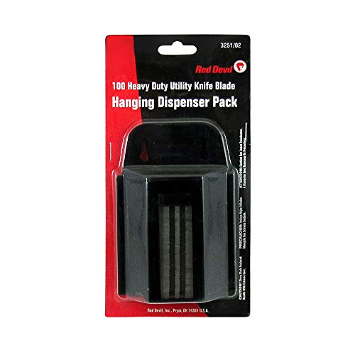 Red Devil 325102 100 Pack Hanging Dispenser Utility Knife Blades, Black - size: One Size