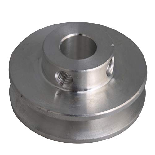 3.1x1.5x0.8cm Silver Aluminum Alloy 0.8cm Fixed Single Bore V-Shape Pulley Wheel for Motor Shaft 0.3-0.5cm PU Round Belt - size: 31*8mm