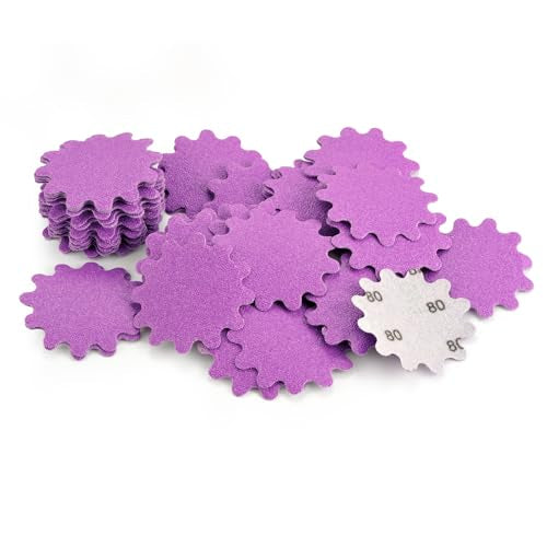 MAXMAN 2"Sanding Discs, 80 Grit Flex Edge Sandpaper, for Drill/Bowl Sanders - style: 80 Grit
