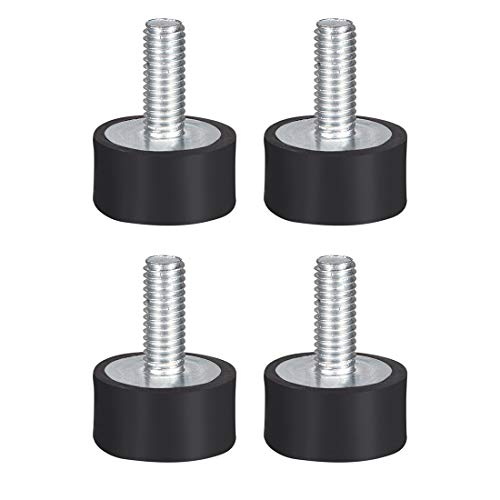 uxcell M6 Male Female Rubber Mounts, Shock Absorber, for Motor Generator Compressor Garage Reverse Osmosis Pump Impact Air Generator Car Bobbins, D20mmxH10mm 4pcs - size: M6*16 D20*H10