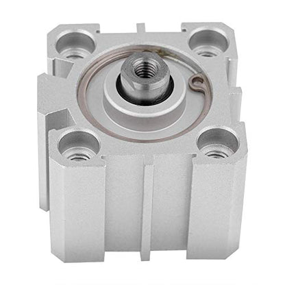 Pneumatic Air Cylinder SDA25 10, 25mm Bore 10mm Stroke Aluminum Double Acting Linear Actuator with ISO Mounting for Industrial Automation, Robotics and OEM Machinery