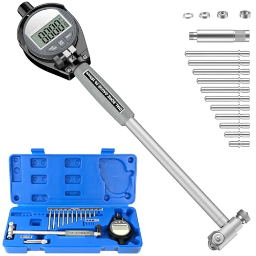HDLNKAK Digital Dial Indicator Bore Gauges Set (2"-6"/0.0005") - Blue Case - color: Blue