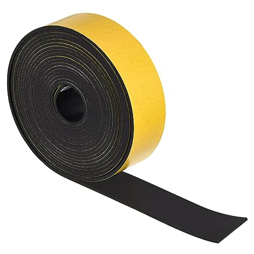 MECCANIXITY Adhesive Neoprene Rubber Strips Sheet 1"x118"x 0.06"(W L THK) - color: Yellow, size: 1" x 118" x 0.06"