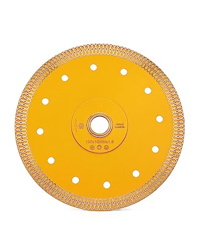 6 in Super Thin Diamond Saw Blade Porcelain Saw Blade for Cutting Porcelain Tiles Granite Marbles (6) - size: 6 inch
