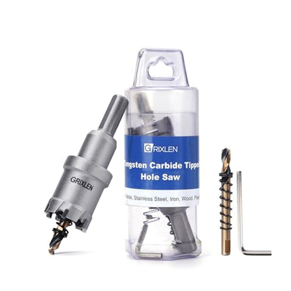 0.98" (25mm) Tungsten Carbide Tip Hole Saw,Hole Saw with M2 Pilot bits - size: 0.98" (25mm)