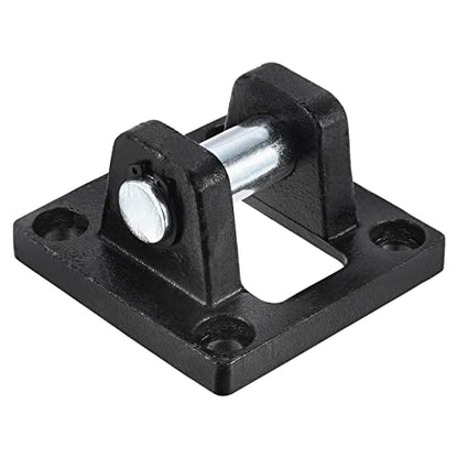 PATIKIL 92x92x50mm Air Cylinder Pneumatic Rod Pivot Clevis Mounting Bracket Rear Mount Part, Black - size: 92 x 92 x 50mm