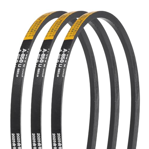 uxcell 3Pcs A850 Rubber V-Belt, 850mm Li x 13mm W x 8mm T, Classic Wrapped - size: A850