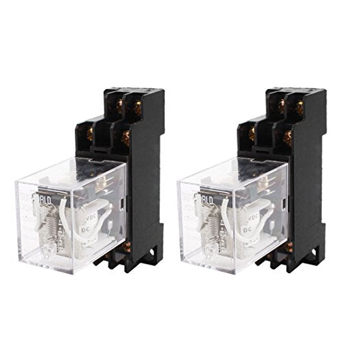 uxcell 2PCS JQX-13F DC12V Coil DPDT 8Pin Power Electromagnetic Relay