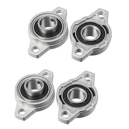 Pillow Block Bearing 4Pcs, 9/16" (15mm) ID Mounted Pillow Block Bearings, Zinc Alloy Steel Mounted Flange Bearing, Self Alignment, KFL002 - size: 9/16"(KFL002)