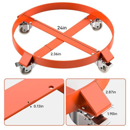 55 Gallon Drum Dolly, Heavy Duty 1000LBS Load Capacity Drum Cart