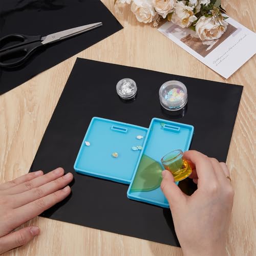 BENECREAT 2Pcs 10x10Inch Silicone Rubber Sheets, Black High Temperature Rsistant Rubber Mat for DIY Gaskets Material, Pads, Sealing, Cushion, 1mm Thick - size: 10x10 Inch, style: Non-adhesive