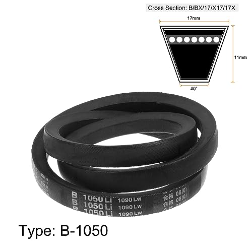 HARFINGTON B-1050Li V-Belts Drive Belt 1050mm Inner Girth B Section Rubber for Power Transmission - size: 1050mm