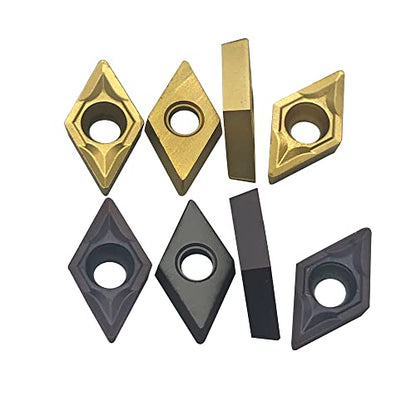 3pcs 95° Turning Boring Bars Turning Tool Holder S08K/S10K/S12M-SDJCR07 Shank Dia 1/3" 3/8" 1/2" Right Hand + 10pcs DCMT21.51 DCMT070204 Carbide Turning Insert for Steel and Stainless Iron - color: 3pcs boring bars + dcmt21.51