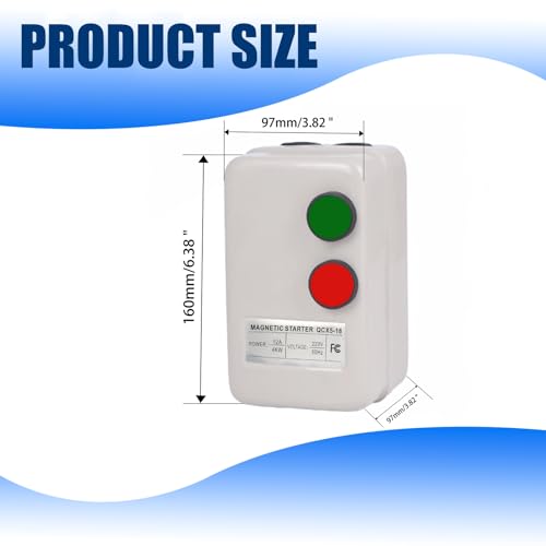 Magnetic Motor Starter 220V Magnetic Electric Motor Starter for Air Compressor, 3-Phase/Single-Phase Switch Magnetic Starter - style: 220v 4KW-5.5HP