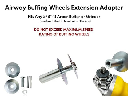 8in Airway Polishing Kit for Buffer, Angle Grinder Metal Buffing Compound
