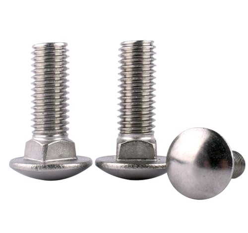 1/4-20 x 1-1/2" Carriage Bolts Screws, Round Head Square Neck, 304 Stainless Steel 18-8, UNC Coarse Fully Thread, Quantity 20Pcs - size: 1/4-20 x 1-1/2" (20 Pcs)