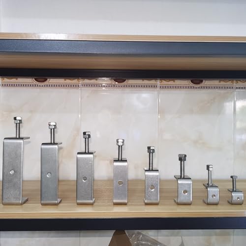 Stainless Steel C Clamps Small 5 Inch for Mounting, Heavy Duty U Clamps for Metal Working, Desk Clamp with Stable Wide Jaw Opening & Protective Pads/I-Beam Design (2pcs) - color: 5 3/16 In-2pcs-132mm