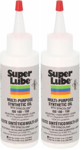 Super Lube Multi-Purpose Synthetic Oil w/Syncolon - Waterproof - NSF Rated - Industrial Grade - 3D Printer, Tool & Maintenance Use - Translucent White - Bottle - 4 oz (51004) (Pack of 2) - size: 4 fl oz (Pack of 2)