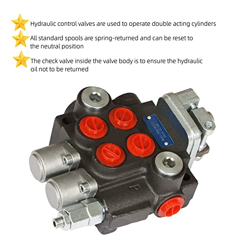 2 Spool 11GPM 3600 PSI Hydraulic Control Valve - size: 2 Spool 11GPM