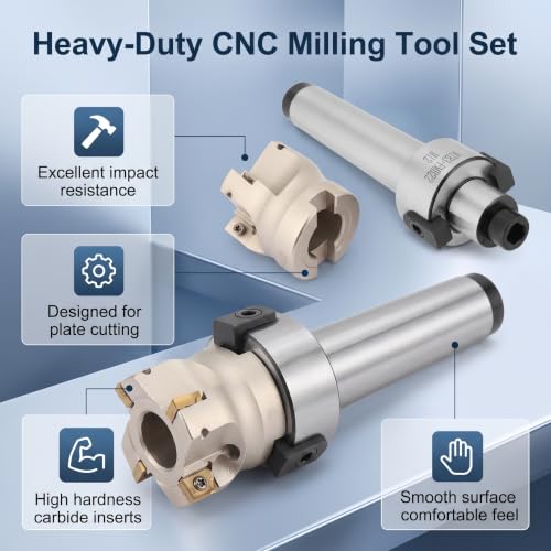 10PCS Face End Mill Set MT3 Shank APMT1604 for CNC Metalworking Machining
