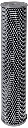 Pentair Pentek NCP-20BB Big Blue Carbon Water Filter, 20-Inch, Whole House Non-Cellulose Carbon Impregnated Pleated Filter Cartridge, 20" x 4.5", 10 Micron, Pack of 6, Gray - size: Pack of 6, style: 20" x 4.5"