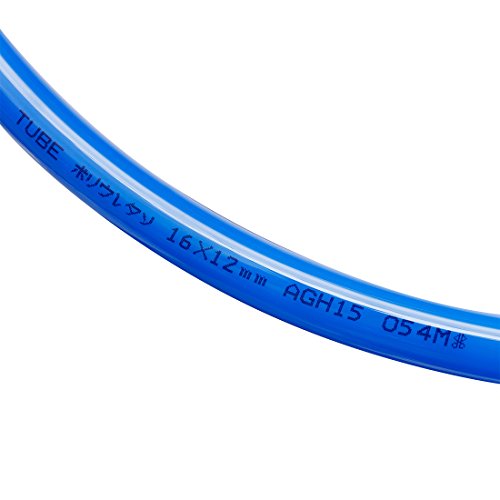 uxcell Pneumatic Air Tubing, 16mm OD x 12mm ID 5 Meters 16ft PU Polyurethane Air Compressor Tube Hose Pipe Blue - color: Blue, size: 16mmX12mm