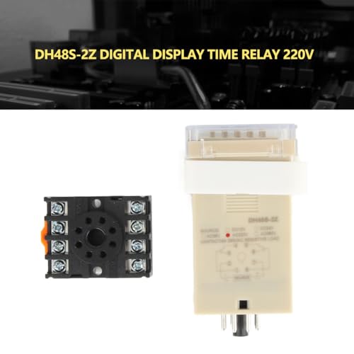 DH48S-2Z 220V Digital Time Relay with Socket Base – Adjustable 0.01S-99H99M, Power On Delay Solid Relays for Industrial Control & Lighting Systems