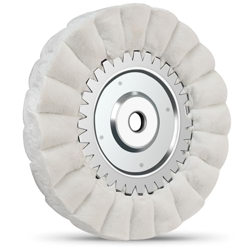 8" S-Shape Fine Airway Buffing Wheel with One-Piece Hub - size: 1 PC Upgraded S-Shape Fine Wheel