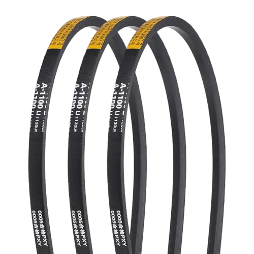 uxcell 3Pcs A-1100 Rubber V-Belt 1100mm Li x 13mm W x 8mm T Classic Wrapped - size: A-1100