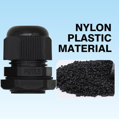 MAKERELE PG13.5 Nylon Cable Gland, IP68 Waterproof, 6.8-12mm, 100 PC, Black - size: PG13.5/100PCS/BAG