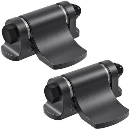 Insaga Weld on Hinges, 6mm Carbon Steel Black Oxide Weldable Gate Hinges Heavy Duty with Bearing Bushings & Anti-Loose Nuts for Farm Gates, Fence Gates, Driveway Gates, Swing Gates (3.7x2.8'', 2Pack) - color: Welded hinge with leaf