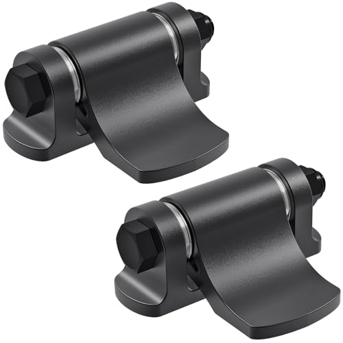 Insaga Weld on Hinges, 6mm Carbon Steel Black Oxide Weldable Gate Hinges Heavy Duty with Bearing Bushings & Anti-Loose Nuts for Farm Gates, Fence Gates, Driveway Gates, Swing Gates (3.7x2.8'', 2Pack) - color: Welded hinge with leaf