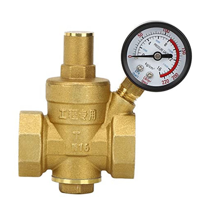 DN25 Water Pressure Regulator 1 inch Water Pressure Regulator Valve Brass Adjustable Water Pressure Reducing Regulator Reducer Meter