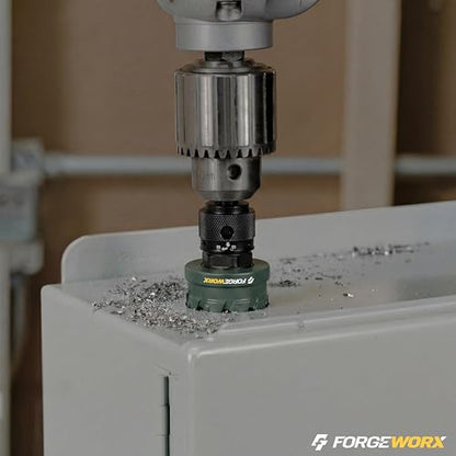 3/4 Inch Carbide Hole Saw - Quick Change, Tungsten Carbide Cutting Teeth, Heavy Duty Hole Saw for Electricians and Professionals (3/4“ Hole Saw) - size: 3/4"