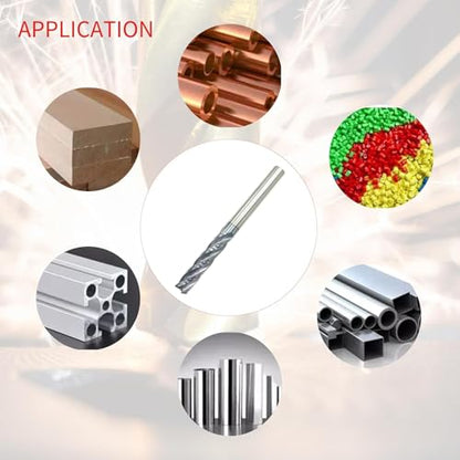 3/8" Carbide End Mill, Extra Long, 4" Overall Length, 4 Flute, AlTiN Coated - size: 3/8"*1-3/4"*4"