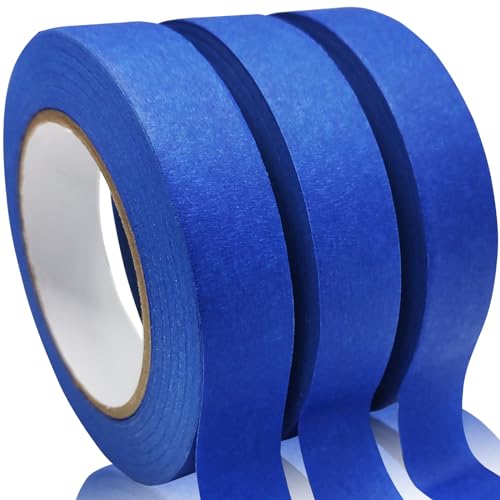 3Rolls Painters Tape, 0.94in x 60.1yd Blue Tape for Multi-Purpose Masking - size: 3rolls, 0.94in x 60.1yds, Blue
