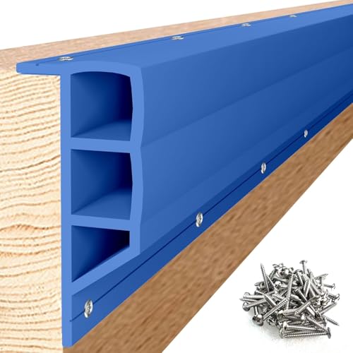 Nalwort Dock Bumpers 16 Feet and 24 Feet, Full Protection Dock Fender for Straight Edge and Side, Boat Dock Bumpers for Edging, Includes Mounting Screws, Black Gray Blue Brown Green Orange Yellow - color: blue, size: 16 feet