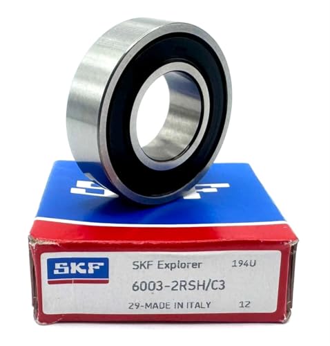 SKF 6003 2RSH C3 DEEP Groove Ball Bearing, Rubber Sealed 2RS 17X35X10 MM