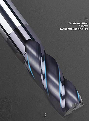 5PCS 5/16" Carbide Square End Mill Bits Set, Milling Bits Cutter 5/16 Carbide End Mills for Alloy Steels/Hardened Steels, HRC 45 Deg Single End 4 Flute AlTiN Coating